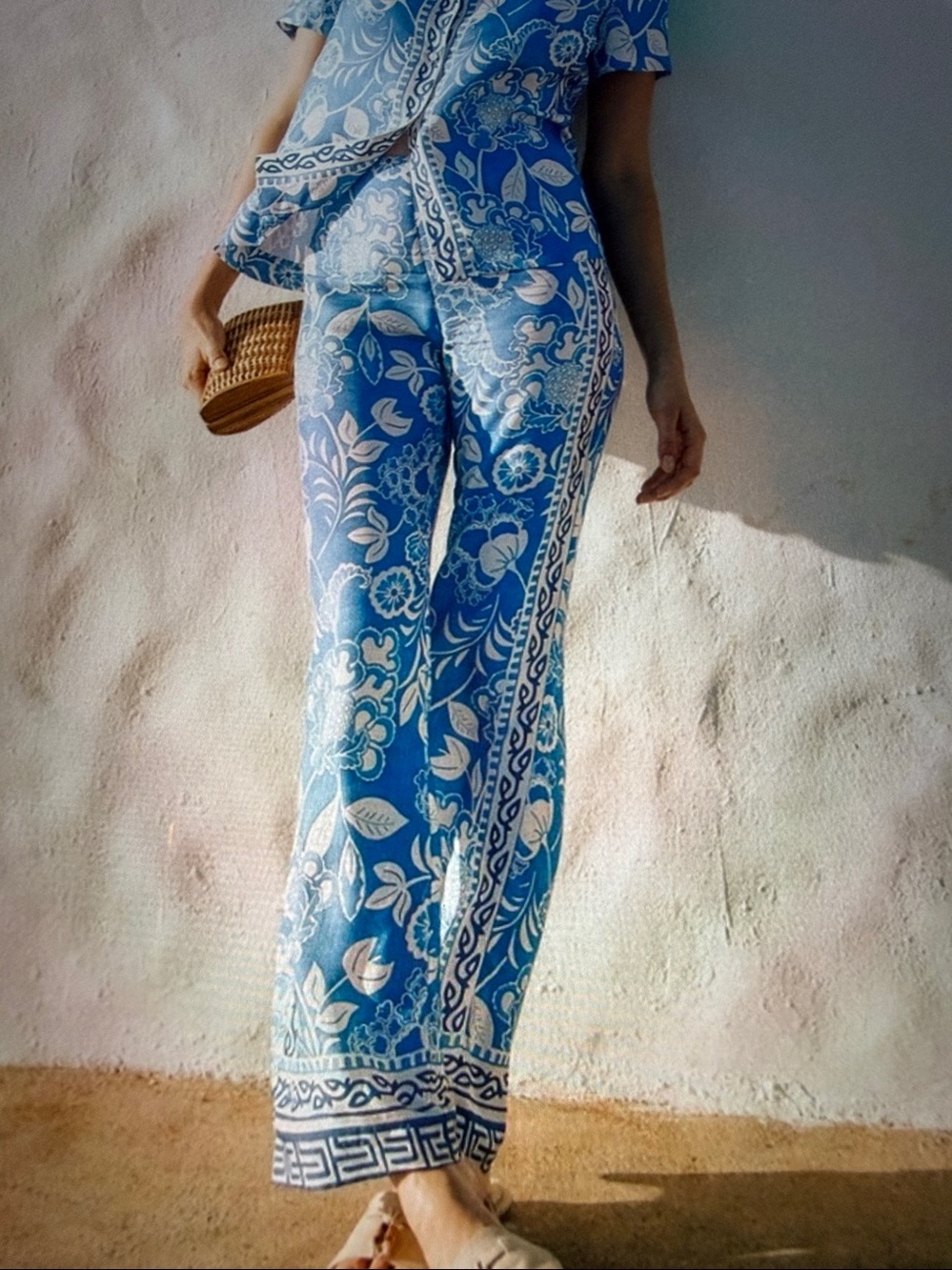 J McLaughlin Carter Silk Blend Pant in Floral Print NWT